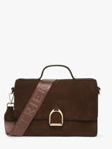 Sac Bandoulire M Altesse Suede Etrier Marron altesse suede EASU048M